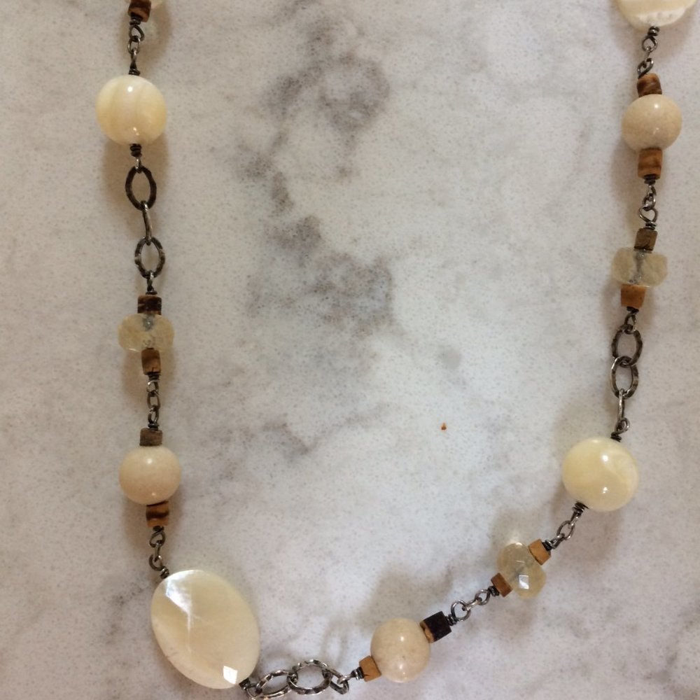 Silpada Pearl, Quartz, Stone and Bead Necklace
